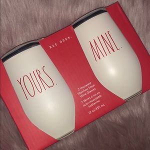 RAE DUNN  |  YOURS & MINE Wine Glasses